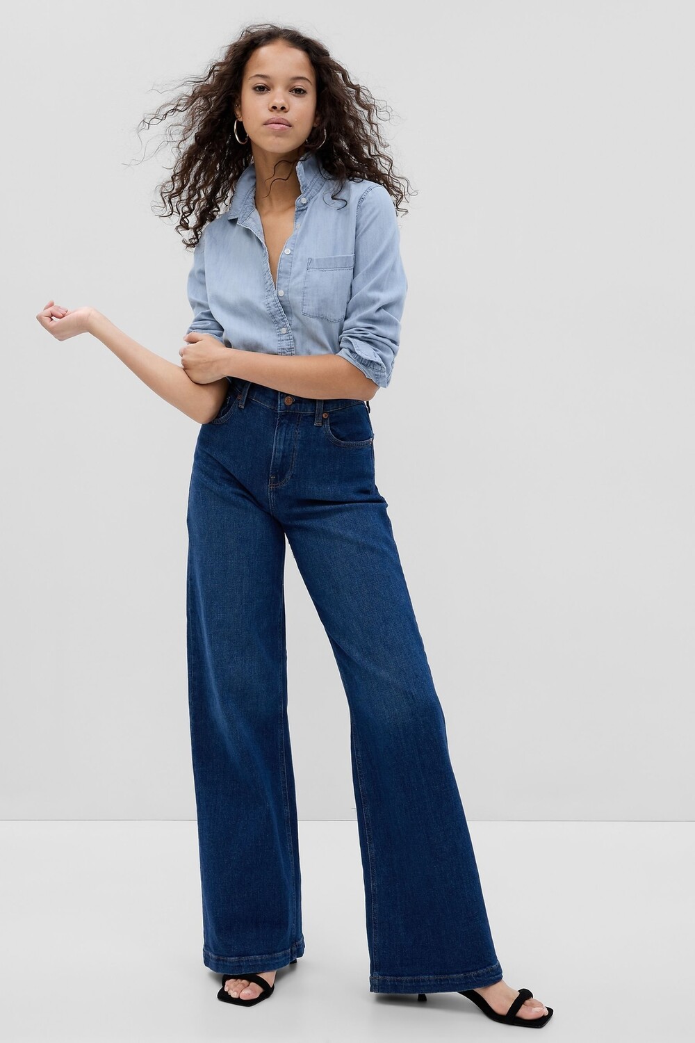 Рубашка из хлопчатобумажной джинсовой ткани Gap, синий
Рубашка из хлопчатобумажной джинсовой ткани Gap, синий