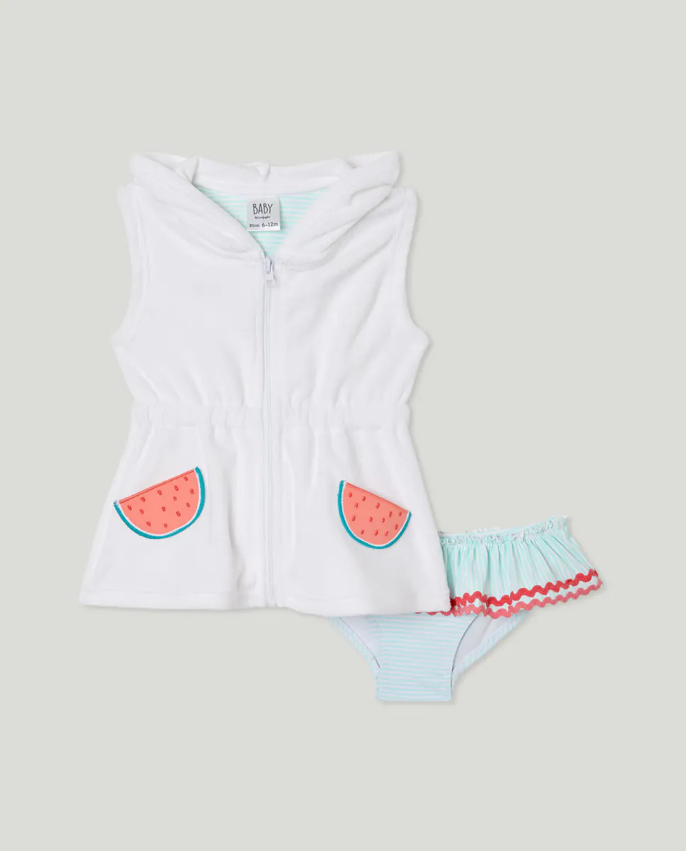 Малышка махровый фруктовый набор Baby El Corte Inglés, зеленый 
Малышка махровый фруктовый набор Baby El Corte Inglés, зеленый