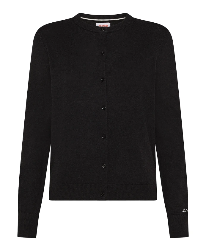 Базовый кардиган с круглым вырезом и длинными рукавами Sun68, черный
Базовый кардиган с круглым вырезом и длинными рукавами Sun68, черный