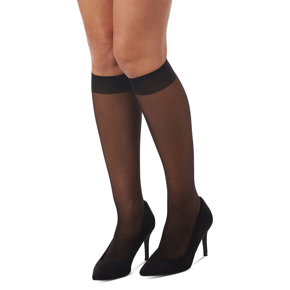 Женская упаковка из 6 пар прозрачных носков до колена на весь день MeMoi, черный
Женская упаковка из 6 пар прозрачных носков до колена на весь день MeMoi, черный