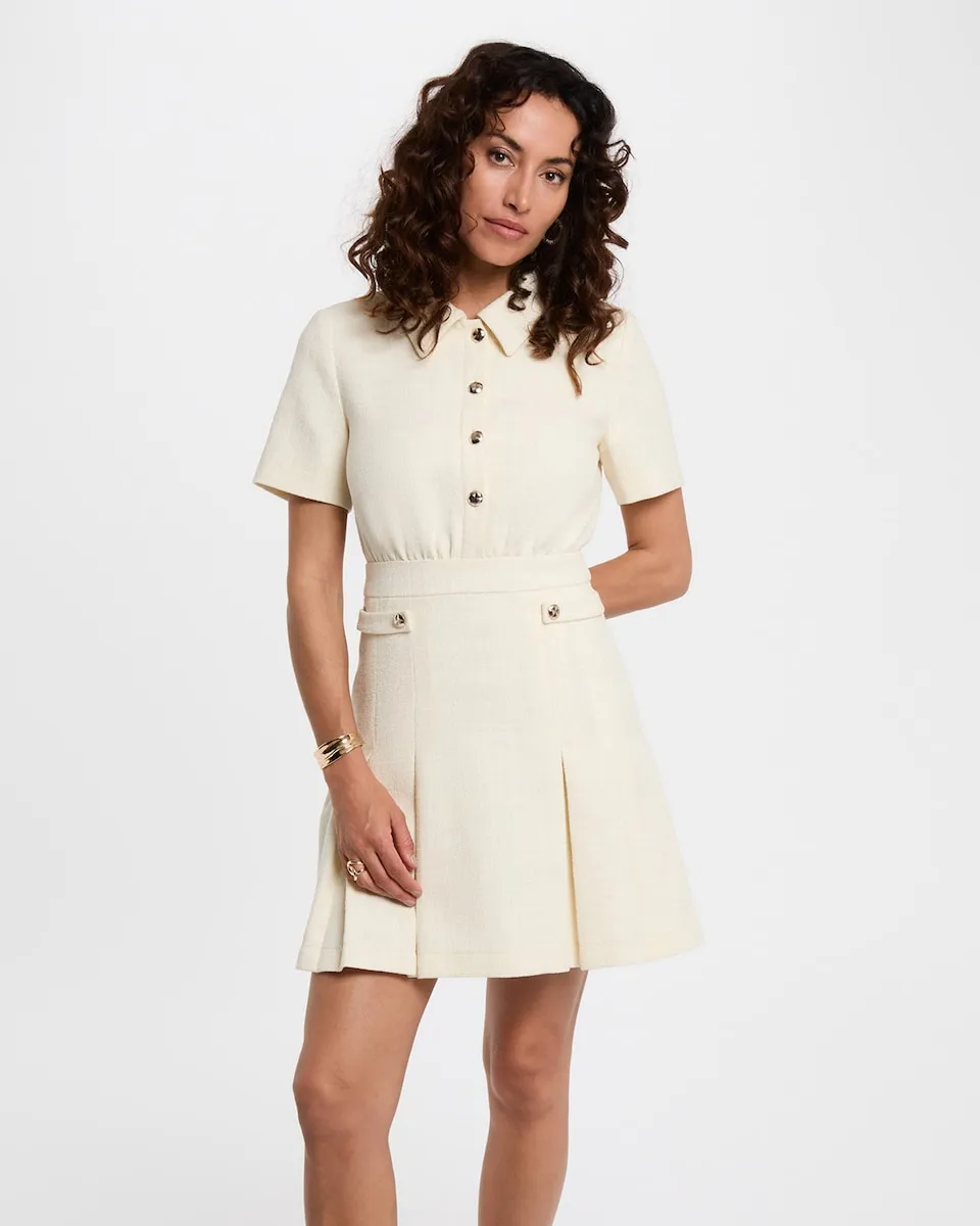 Платье из твида с расклешенной юбкой Morgan, бежевый
Платье из твида с расклешенной юбкой Morgan, бежевый