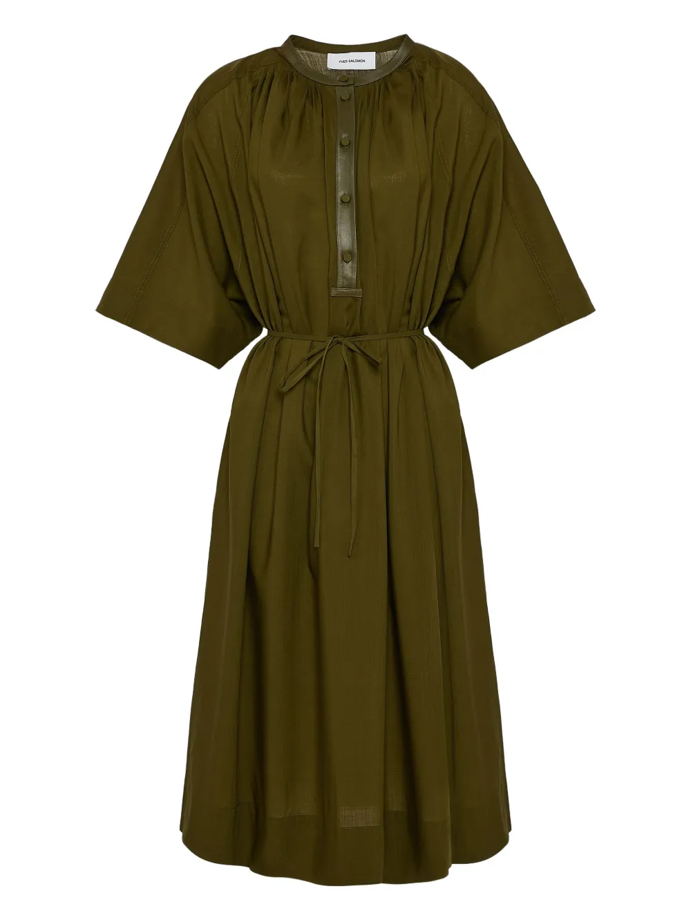 Платье миди с кожаной отделкой YVES SALOMON, зеленый
Платье миди с кожаной отделкой YVES SALOMON, зеленый