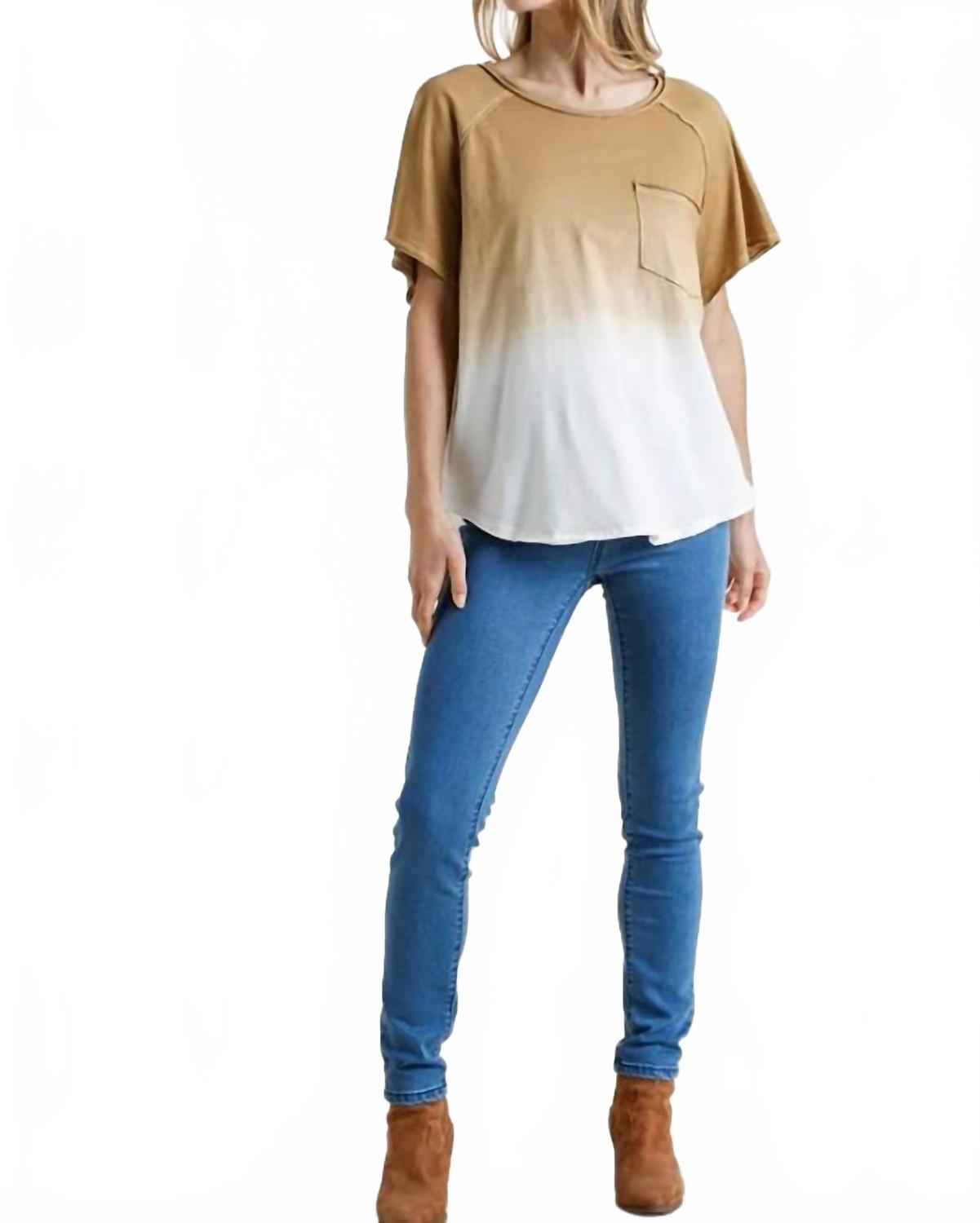 Топ с необработанными краями и эффектом омбре в верблюжьем цвете Umgee, коричневый
Топ с необработанными краями и эффектом омбре в верблюжьем цвете Umgee, коричневый