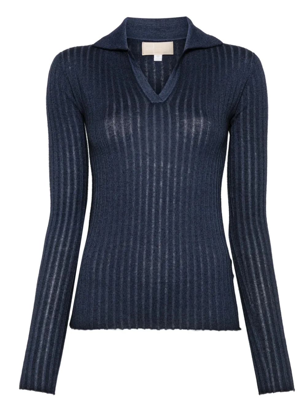 Вязаный топ-поло в рубчик 120% Lino, синий
Вязаный топ-поло в рубчик 120% Lino, синий