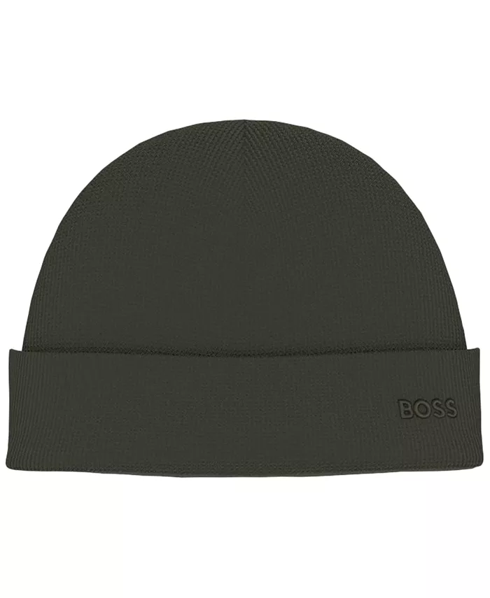 Мужская шапка-бини с логотипом в стиле вафельной вязки Hugo Boss, зеленый
Мужская шапка-бини с логотипом в стиле вафельной вязки Hugo Boss, зеленый