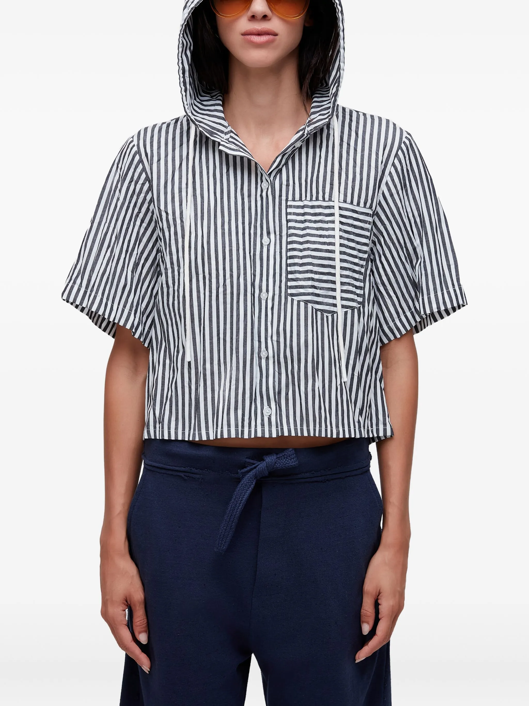 Полосатая рубашка с капюшоном Osklen, синий
Полосатая рубашка с капюшоном Osklen, синий