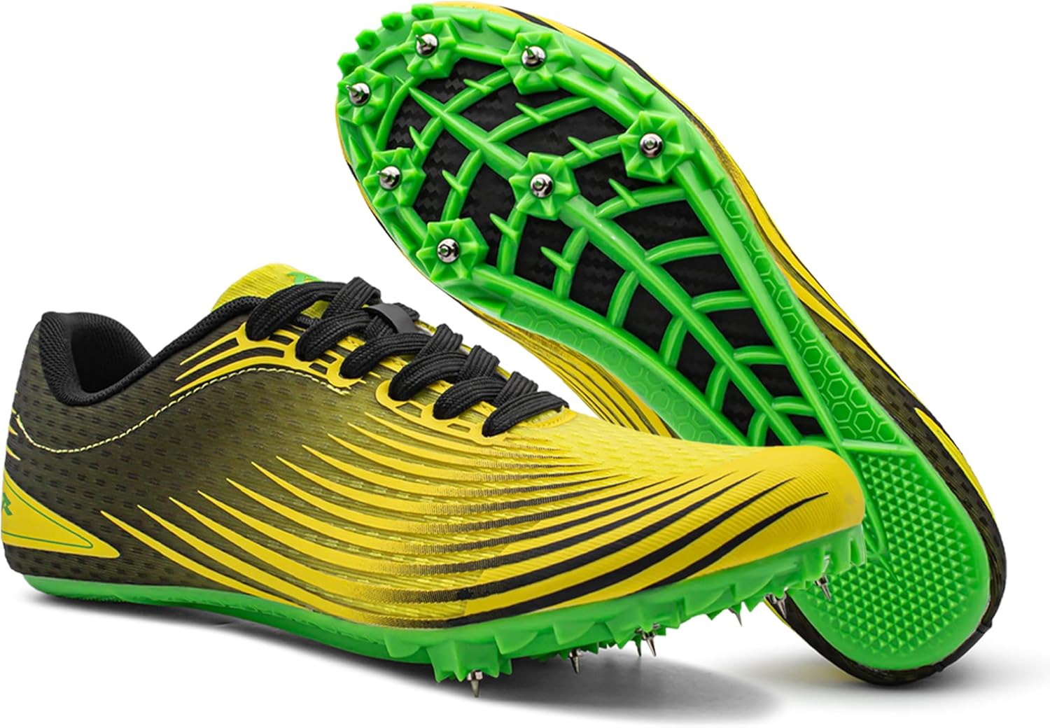 Легкоатлетические кроссовки для мужчин, женщин и детей - Профессиональные беговые шиповки для спринта, соревнований и тренировок - 7 шипов дополнительные шипы и ключ (мужской размер США) Runic, черный/зеленый
Легкоатлетические кроссовки для мужчин, женщин и детей - Профессиональные беговые шиповки для спринта, соревнований и тренировок - 7 шипов дополнительные шипы и ключ (мужской размер США) Runic, черный/зеленый