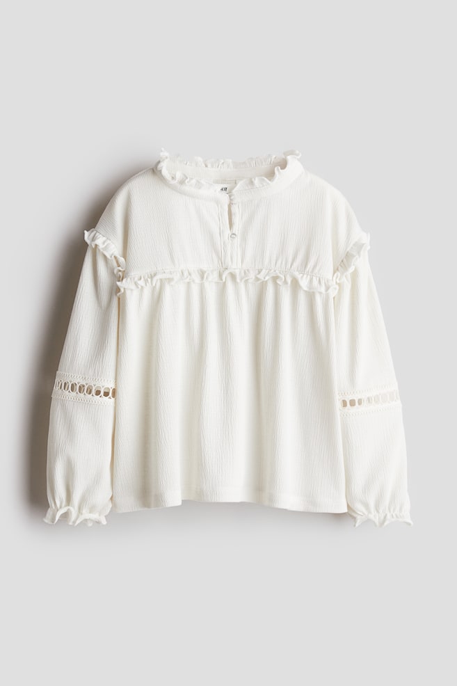 Мятая блузка H&M, белый
Мятая блузка H&M, белый