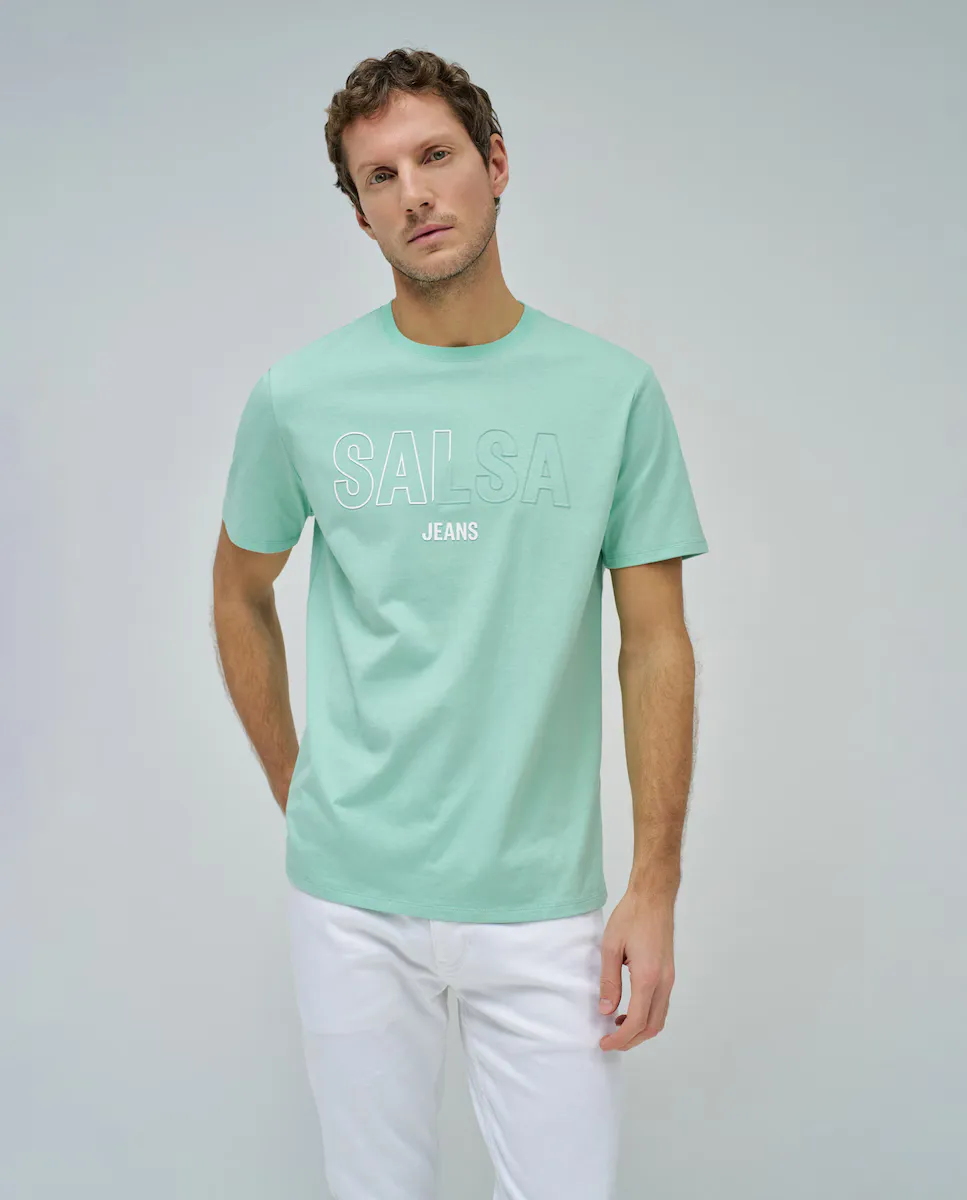 Мужская футболка с логотипом Salsa Jeans, зеленый
Мужская футболка с логотипом Salsa Jeans, зеленый