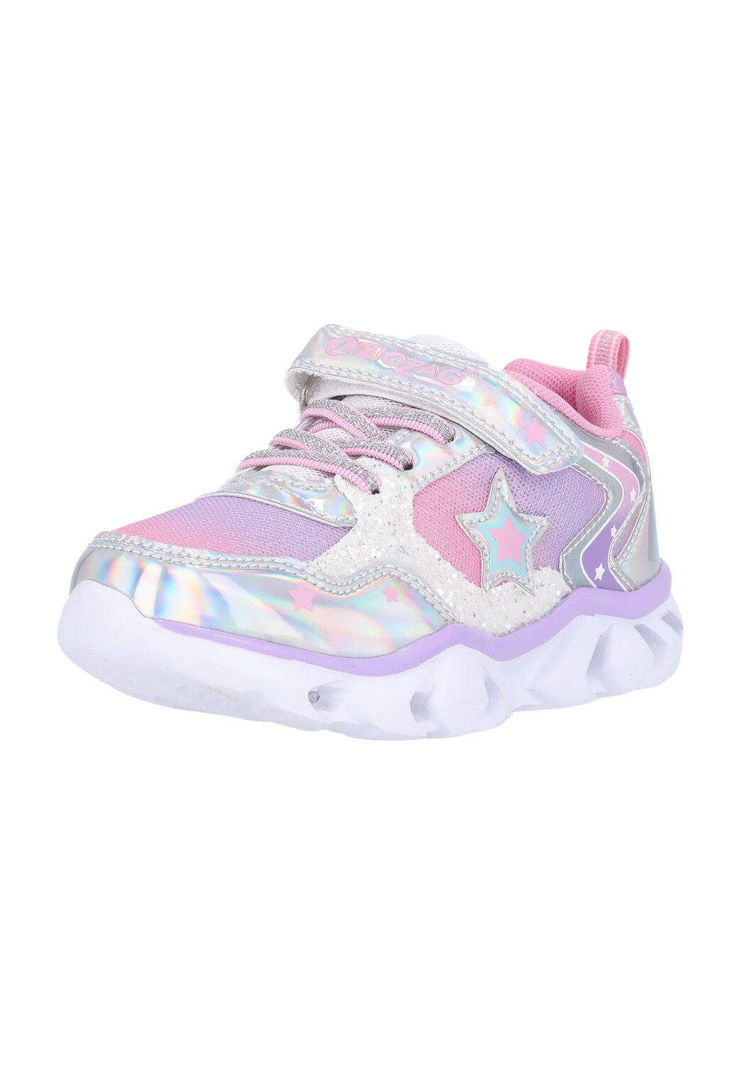 Кроссовки Saserta стильного металлизированного дизайна со светящейся подошвой ZIGZAG, цвет Silver
Кроссовки Saserta стильного металлизированного дизайна со светящейся подошвой ZIGZAG, цвет Silver