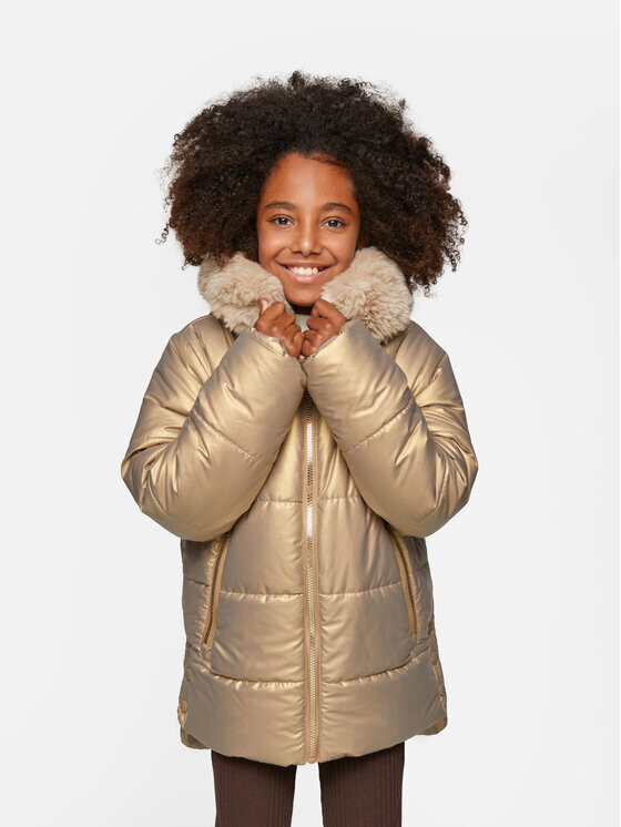 Пуховик золотистого цвета, стандартного кроя Coccodrillo, желтый
Пуховик золотистого цвета, стандартного кроя Coccodrillo, желтый