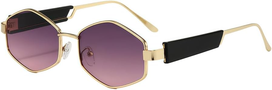 Винтажные шестиугольные солнцезащитные очки для женщин и мужчин – модные ретро-очки в стиле ретро с геометрическим узором и золотой металлической оправой MAZNVISO, Black+gold
Винтажные шестиугольные солнцезащитные очки для женщин и мужчин – модные ретро-очки в стиле ретро с геометрическим узором и золотой металлической оправой MAZNVISO, Black+gold