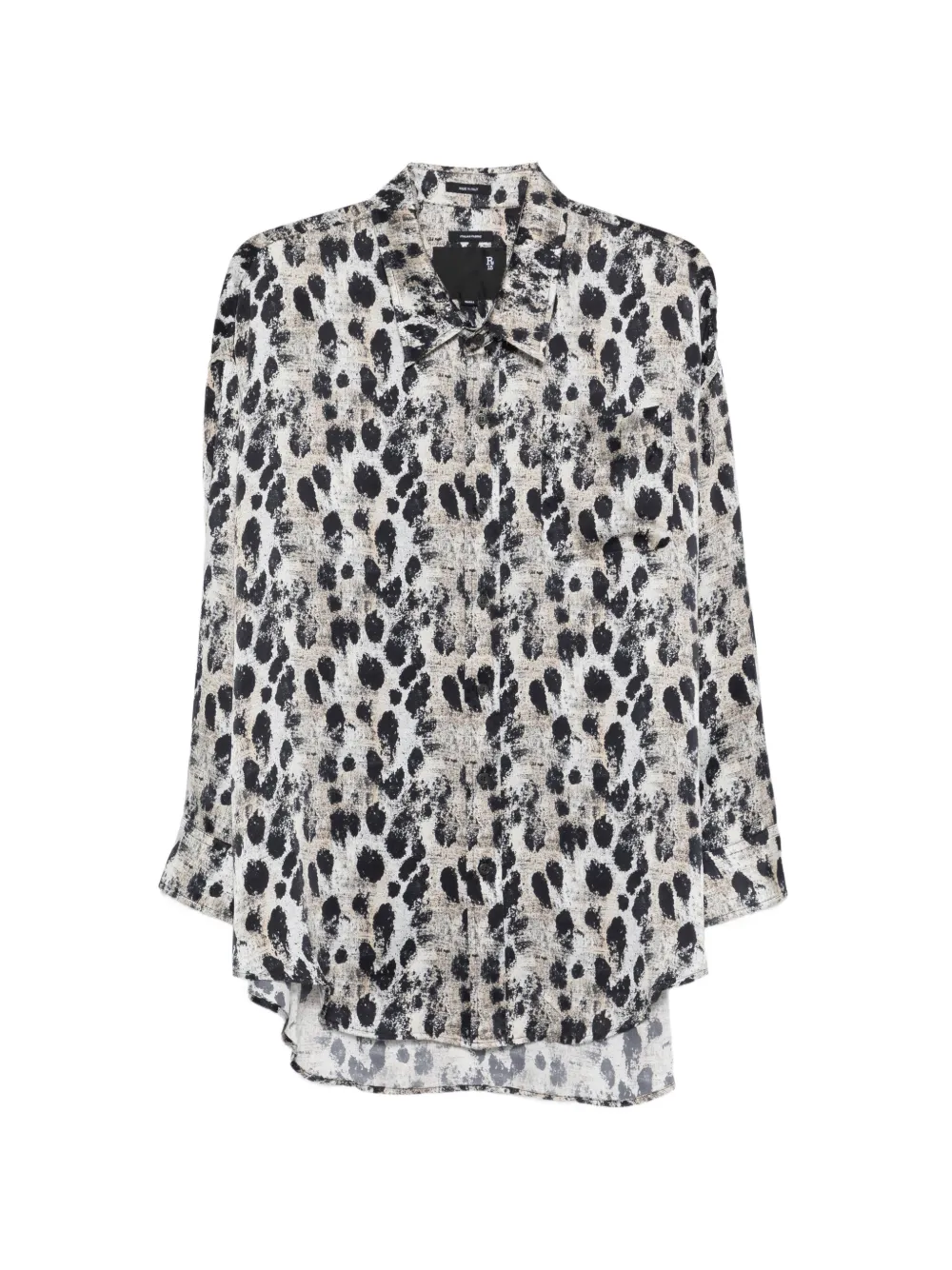 Рубашка с леопардовым принтом R13, серый
Рубашка с леопардовым принтом R13, серый