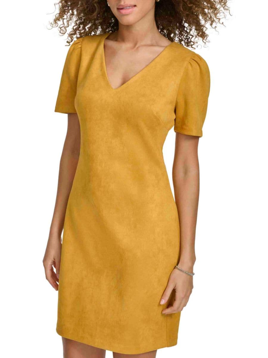 Однотонное мини-платье-карандаш Kensie, цвет Canary
Однотонное мини-платье-карандаш Kensie, цвет Canary