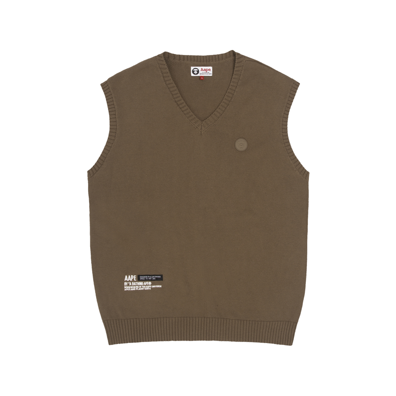 Свитер-майка с лого-аппликацией Aape, коричневый
Свитер-майка с лого-аппликацией Aape, коричневый