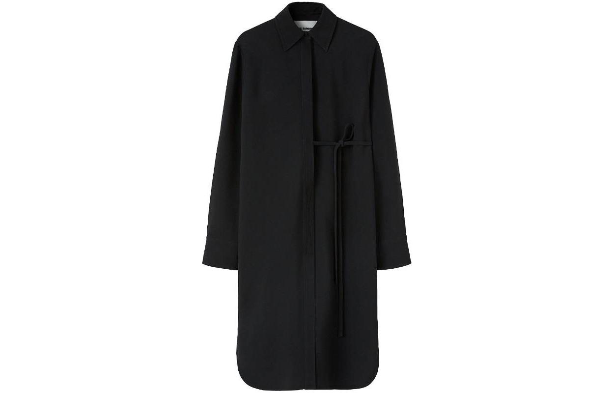 JIL SANDER Женское платье с длинным рукавом и черным лацканом, средней длины
JIL SANDER Женское платье с длинным рукавом и черным лацканом, средней длины