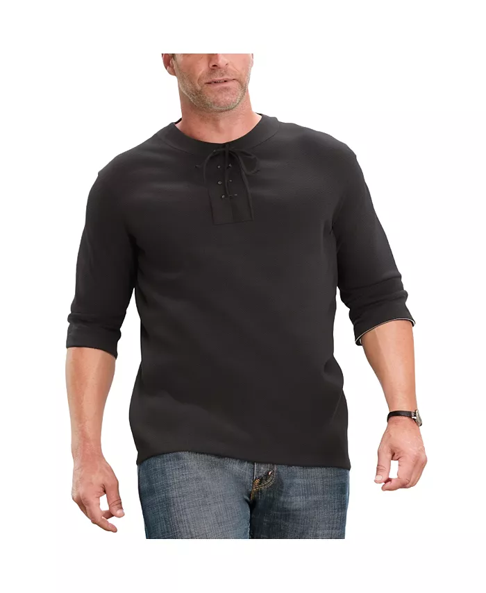 Мужская футболка с кружевными вставками на шнуровке KingSize, черный
Мужская футболка с кружевными вставками на шнуровке KingSize, черный