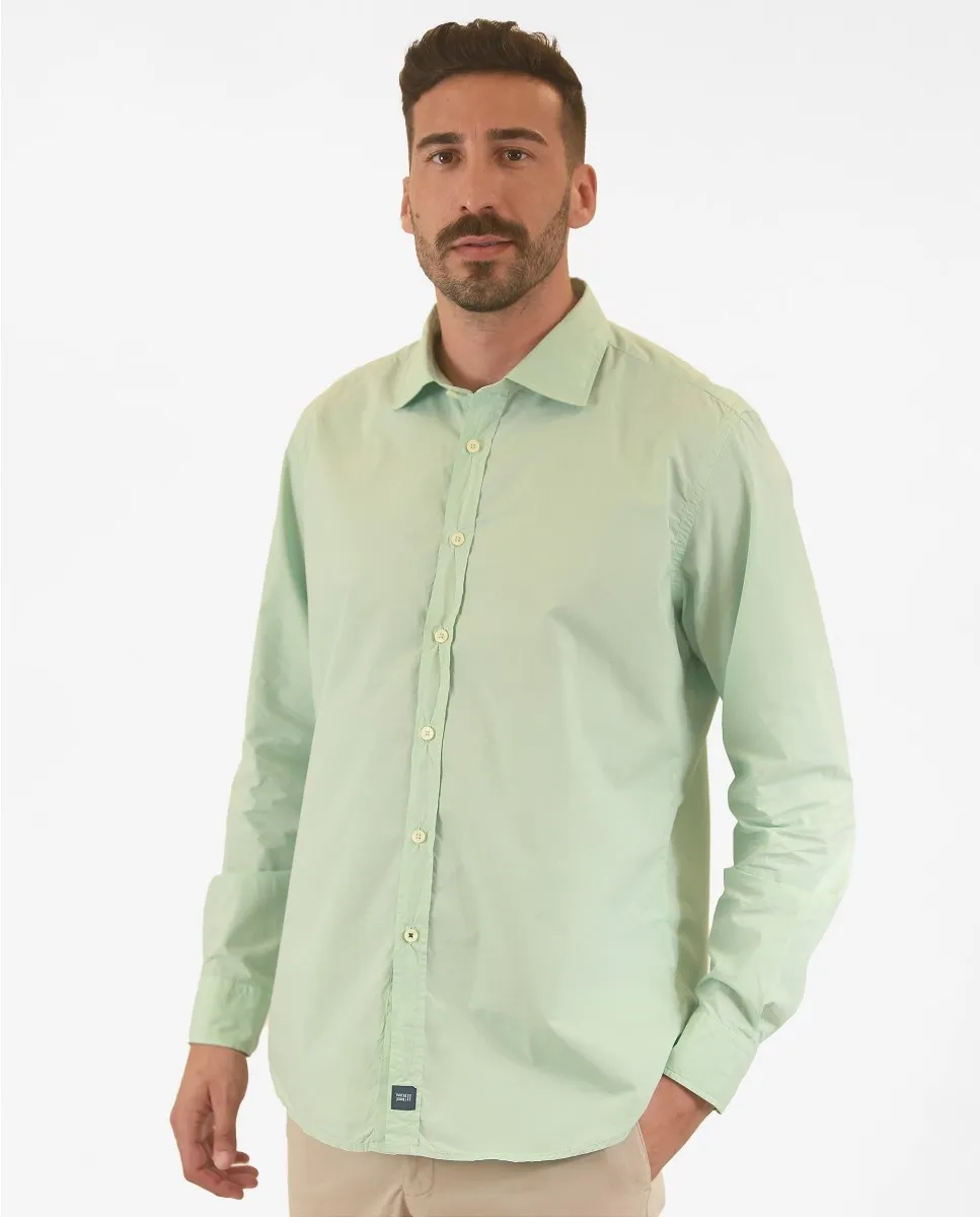 Мужская мягкая облегающая однотонная рубашка из хлопка светло-зеленого цвета Wickett Jones
Мужская мягкая облегающая однотонная рубашка из хлопка светло-зеленого цвета Wickett Jones