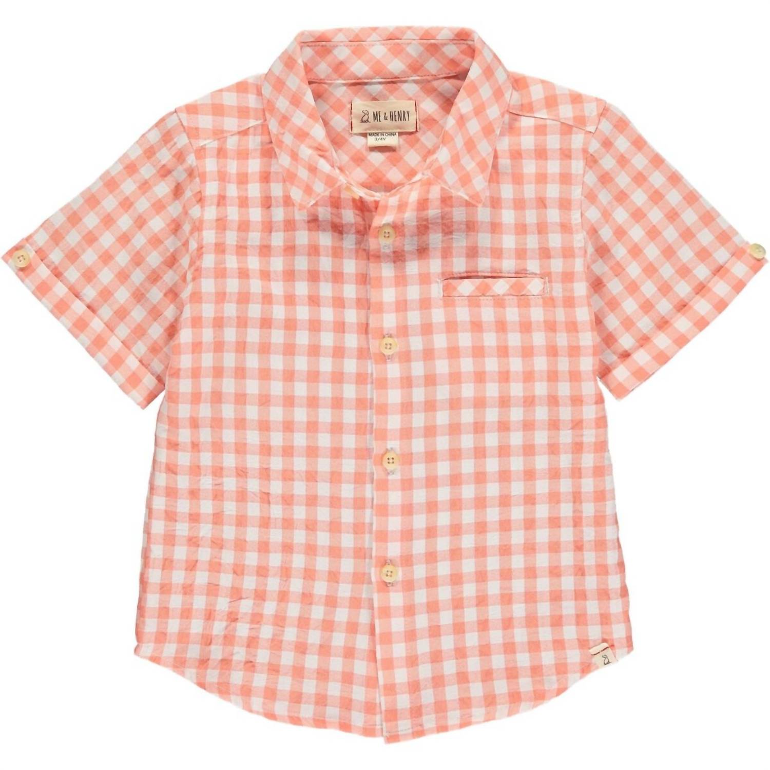 Рубашка Penzance с коротким рукавом для мальчика в абрикосовую клетку ME & HENRY, цвет apricot plaid
Рубашка Penzance с коротким рукавом для мальчика в абрикосовую клетку ME & HENRY, цвет apricot plaid