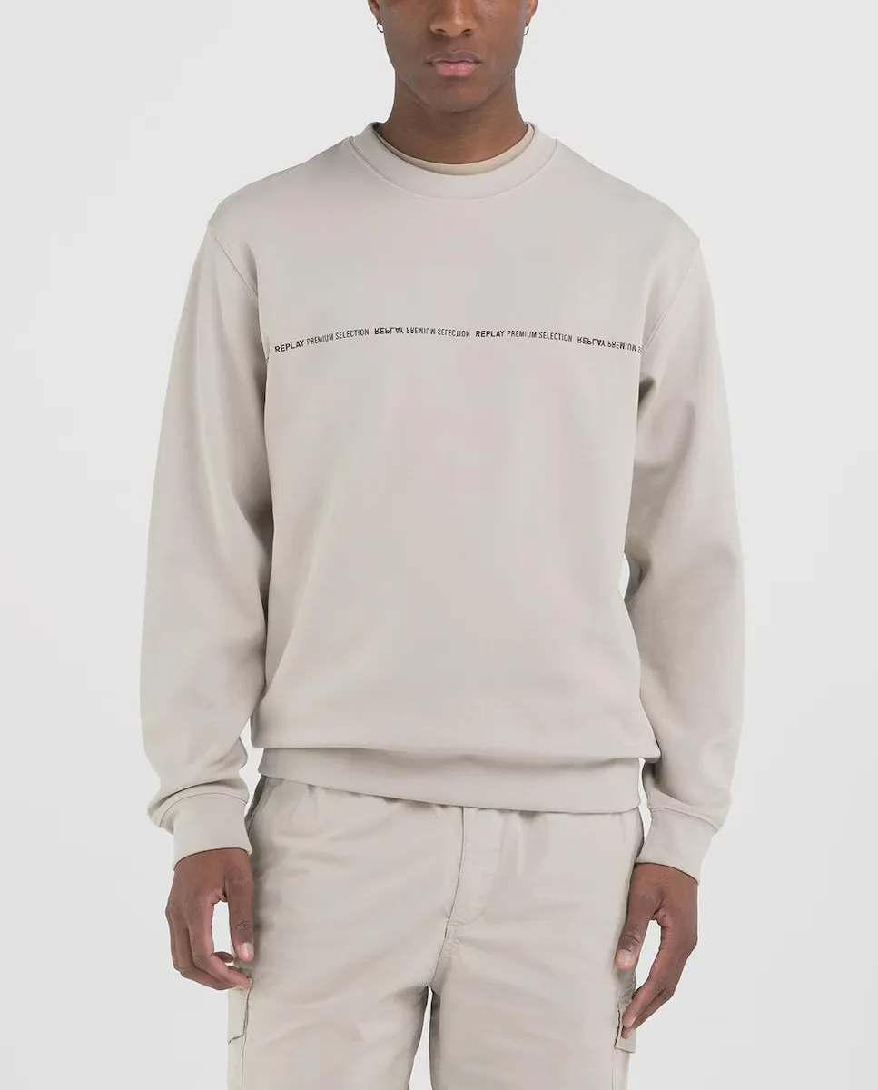 Мужская толстовка с круглым вырезом, стандартного кроя Replay, бежевый
Мужская толстовка с круглым вырезом, стандартного кроя Replay, бежевый