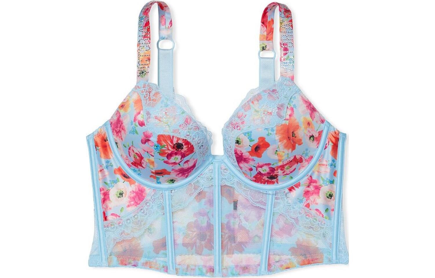 Женский бюстгальтер Victoria's Secret, цвет Blue floral print 
Женский бюстгальтер Victoria's Secret, цвет Blue floral print