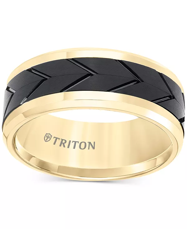 Мужская черная полоса с рисунком протектора из карбида вольфрама Triton, tungsten
Мужская черная полоса с рисунком протектора из карбида вольфрама Triton, tungsten