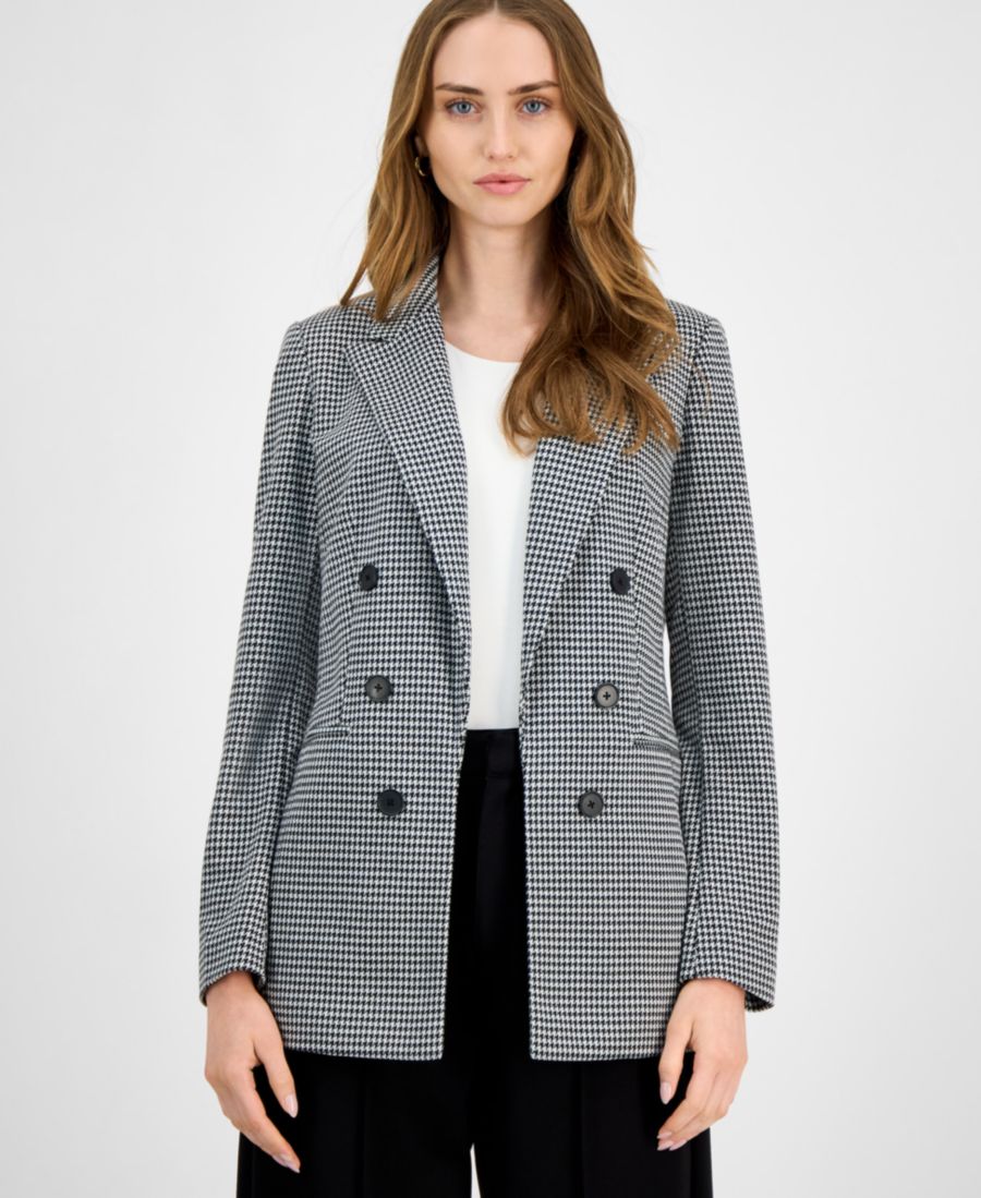 Женский двубортный жакет с имитацией клетчатого узора гусиная лапка, эксклюзивно для Macy's Bar III, Black/bar White
Женский двубортный жакет с имитацией клетчатого узора гусиная лапка, эксклюзивно для Macy's Bar III, Black/bar White