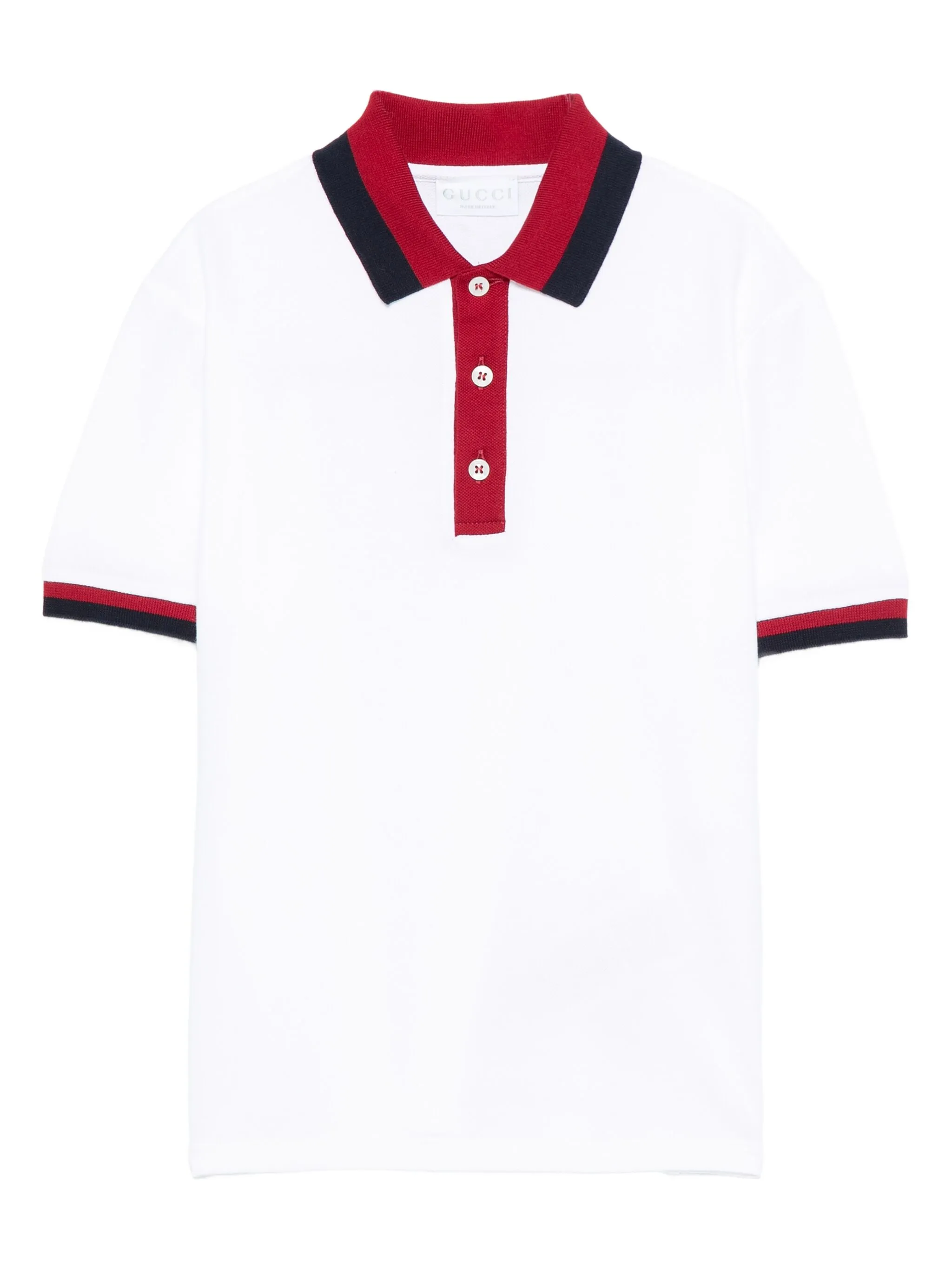 Рубашка поло с контрастным воротником Gucci Kids, белый
Рубашка поло с контрастным воротником Gucci Kids, белый