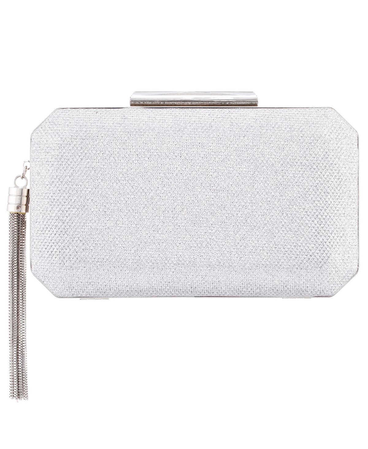 Женская сумка-минодьер с геометрическим рисунком и кисточкой Nina, серебро
Женская сумка-минодьер с геометрическим рисунком и кисточкой Nina, серебро