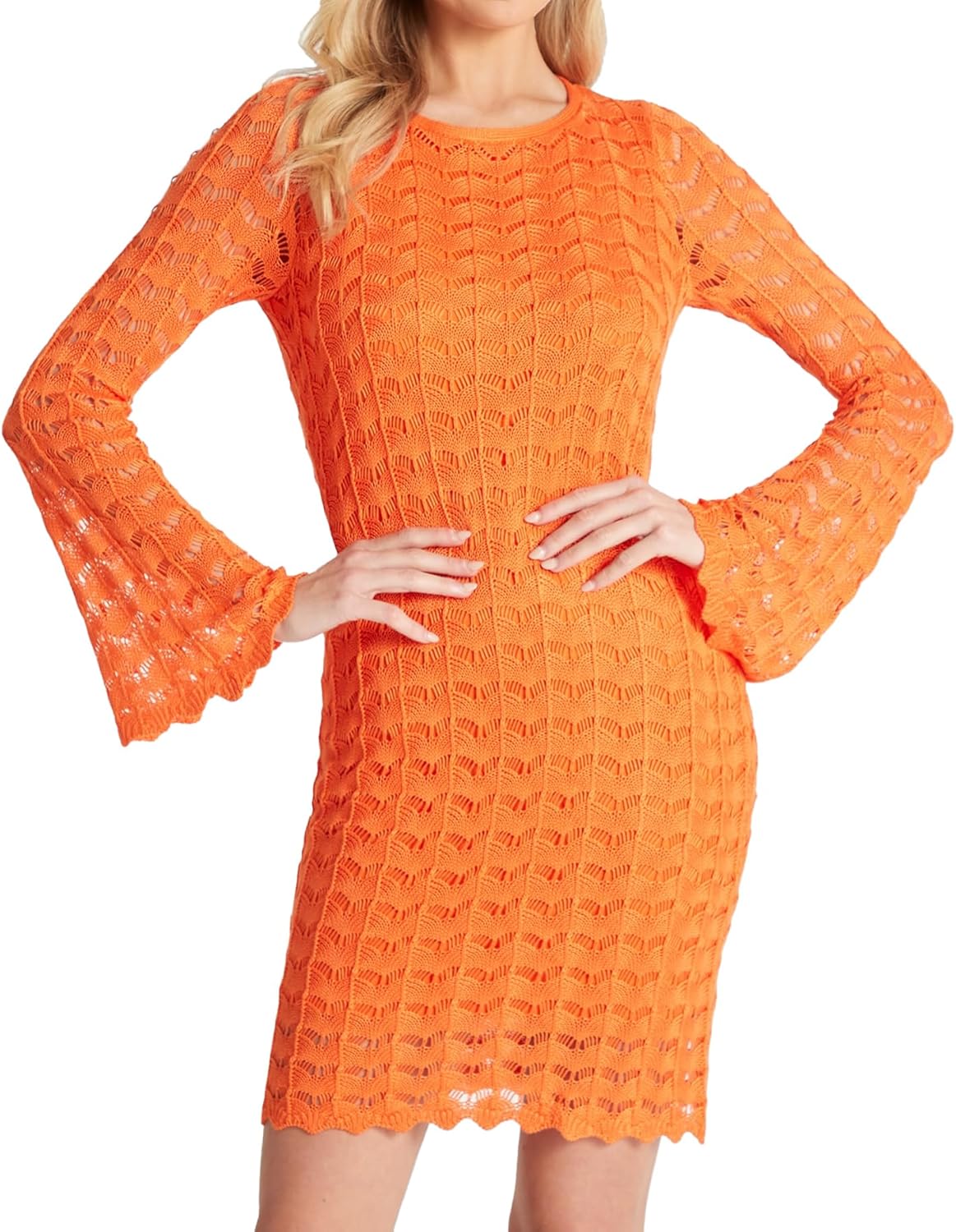 Женское платье Guess с длинными рукавами Solano Pointelle, Blazed Orange
Женское платье Guess с длинными рукавами Solano Pointelle, Blazed Orange