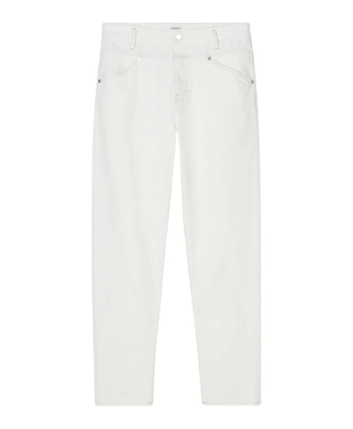 Джинсовые брюки прямого кроя с зауженными штанинами. Closed, белый
Джинсовые брюки прямого кроя с зауженными штанинами. Closed, белый