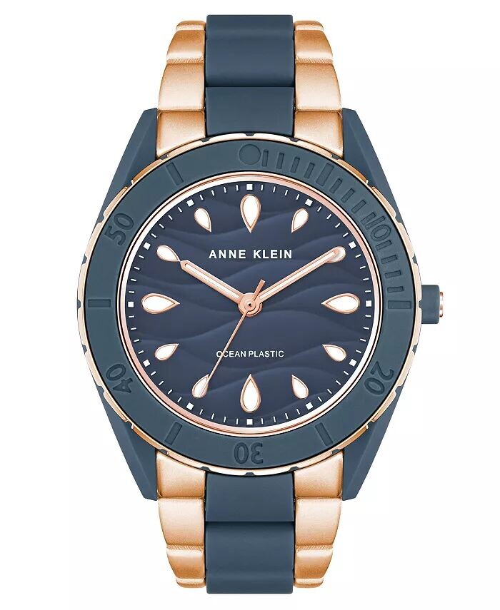 Женские кварцевые часы с тремя стрелками, цвет розового золота и синий солнечный пластиковый браслет Oceanwork, 38,5 мм Anne Klein
Женские кварцевые часы с тремя стрелками, цвет розового золота и синий солнечный пластиковый браслет Oceanwork, 38,5 мм Anne Klein