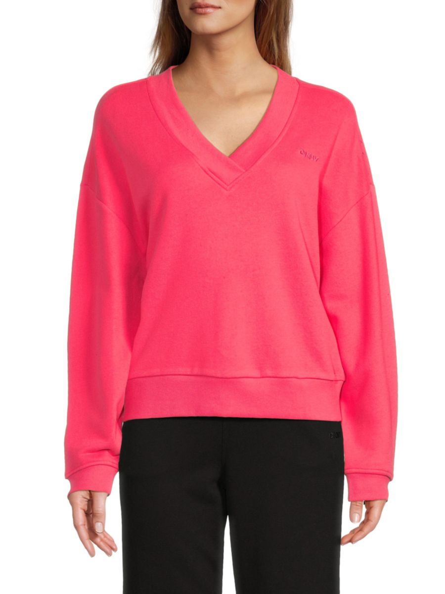 Вышитая хлопковая толстовка с V-образным вырезом DKNY, цвет Azalea Pink
Вышитая хлопковая толстовка с V-образным вырезом DKNY, цвет Azalea Pink
