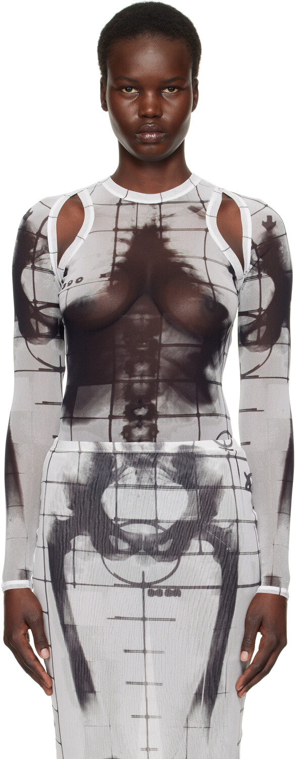 Бело-черный кардиган «The queletor» Jean Paul Gaultier
Бело-черный кардиган «The queletor» Jean Paul Gaultier