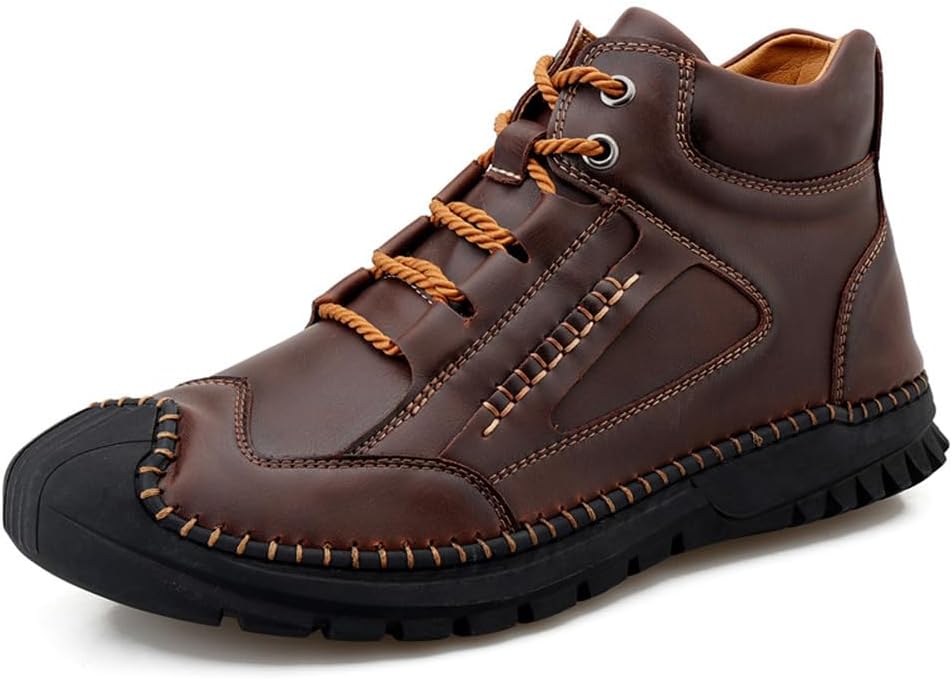 MAUGELY Men's Work Business High Top кожаные обувь Ботинки для активного отдыха и отдыха Ботинки на щиколотке, коричневый
MAUGELY Men's Work Business High Top кожаные обувь Ботинки для активного отдыха и отдыха Ботинки на щиколотке, коричневый