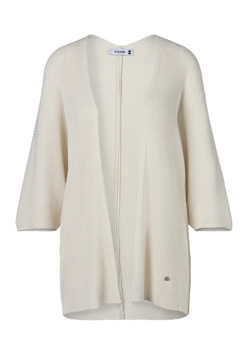 Пожалуйста, джинсовый кардиган с пряжкой в виде сердца на подоле Please Jeans, цвет Latte