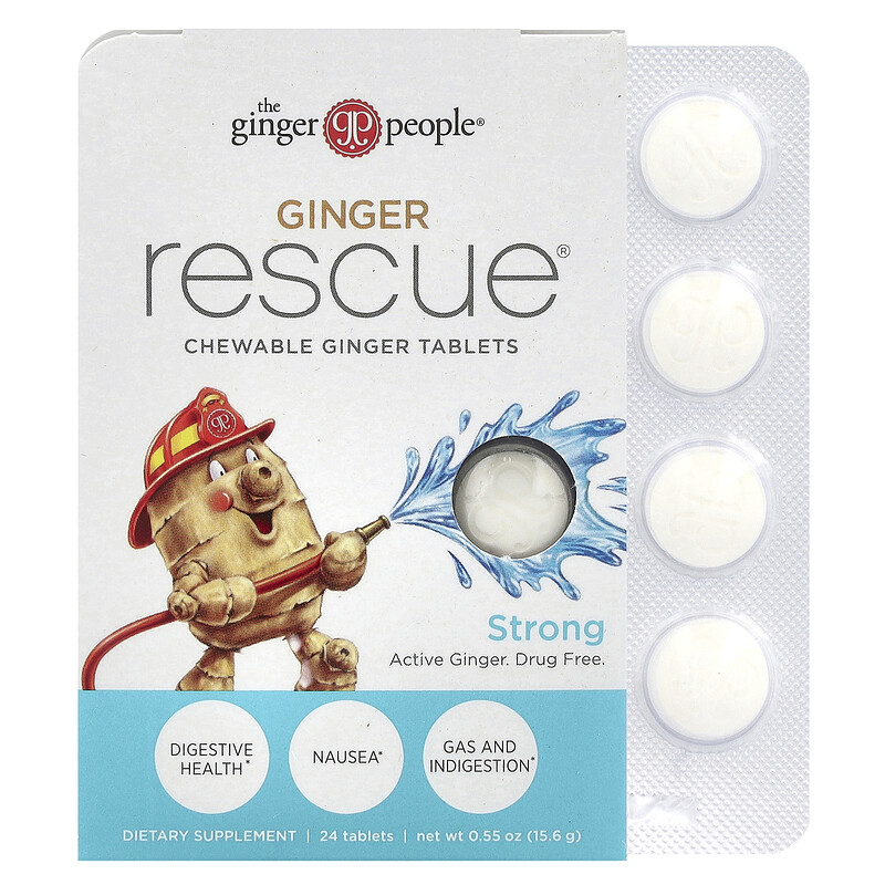 The Ginger People, Ginger Rescue, жевательные таблетки с имбирем, сильнодействующие, 24 таблетки, 15,6 г (0,55 унции)
The Ginger People, Ginger Rescue, жевательные таблетки с имбирем, сильнодействующие, 24 таблетки, 15,6 г (0,55 унции)