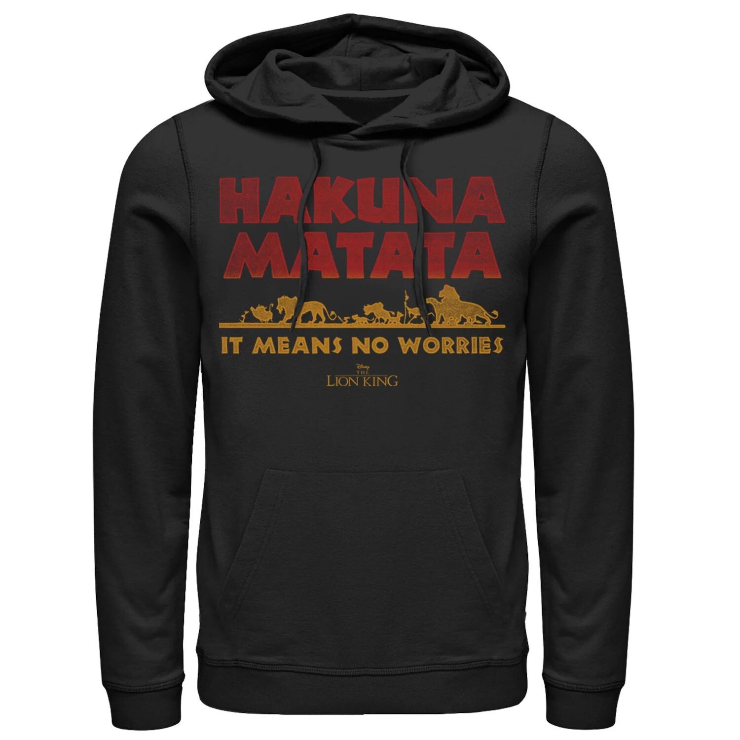 Мужская толстовка с капюшоном с градиентным логотипом Disney The Lion King It Means No Worries Group Shot
Мужская толстовка с капюшоном с градиентным логотипом Disney The Lion King It Means No Worries Group Shot