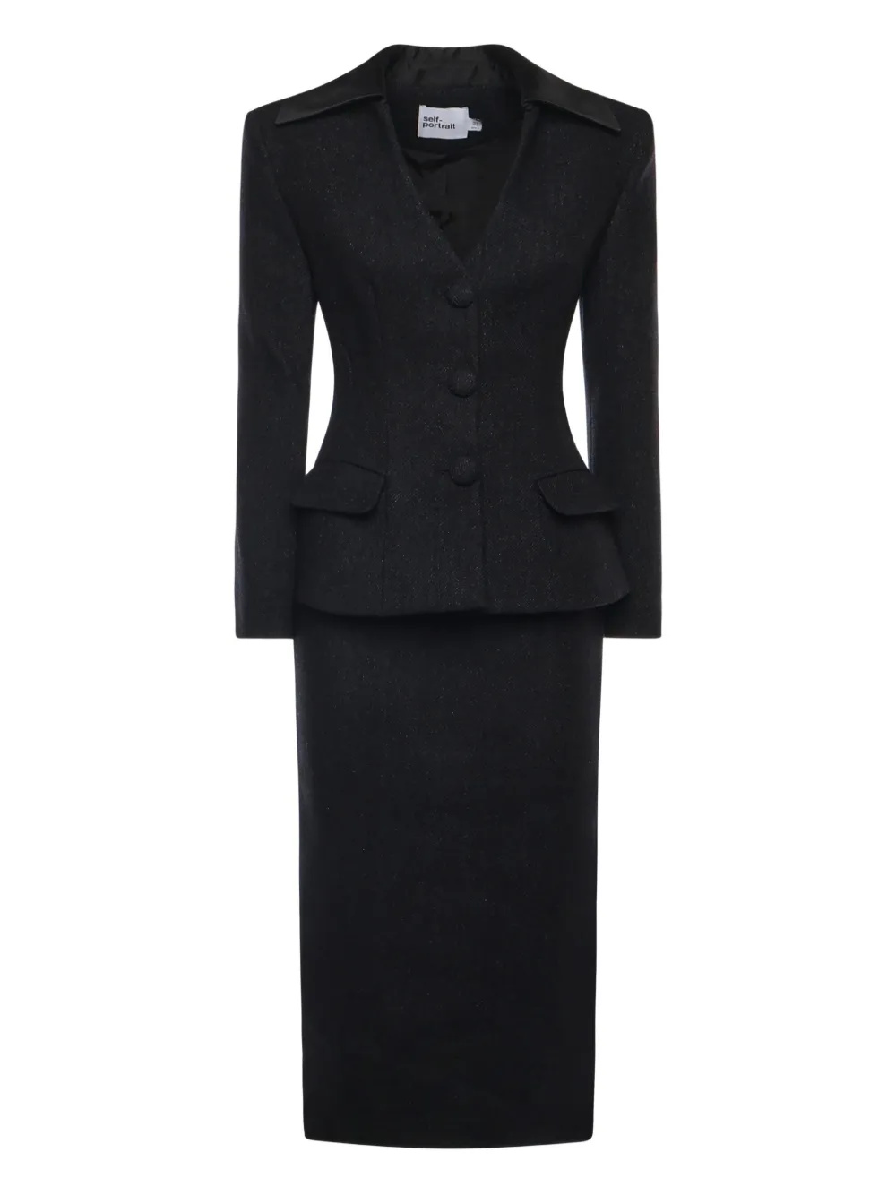 Платье миди с длинными рукавами Self-Portrait, черный
Платье миди с длинными рукавами Self-Portrait, черный