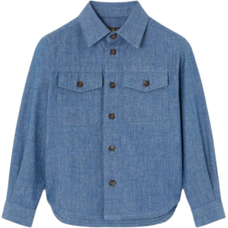 Детская повседневная рубашка с отложным воротником Loro Piana, синий
Детская повседневная рубашка с отложным воротником Loro Piana, синий