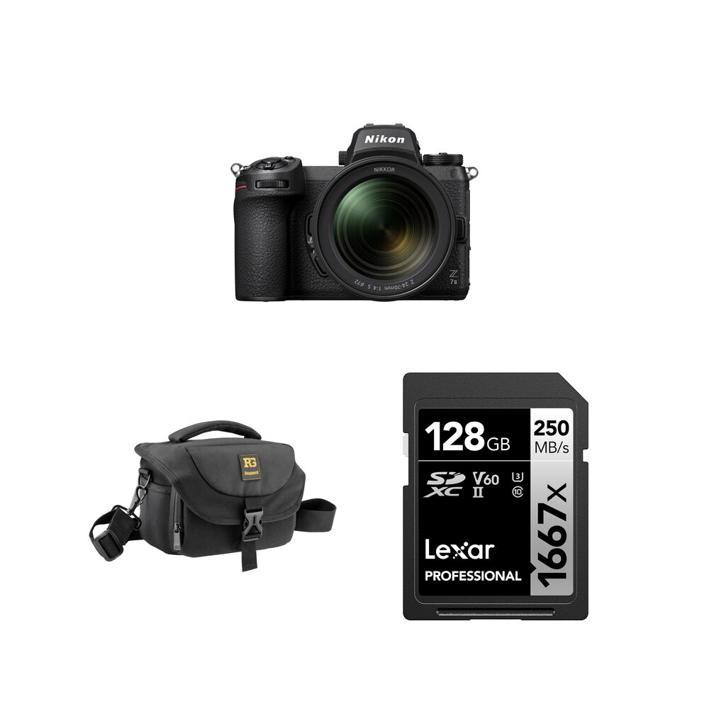 Беззеркальная камера Nikon Nikon Z7 II Mirrorless Camera with 24-70mm f/4 Lens and
Беззеркальная камера Nikon Nikon Z7 II Mirrorless Camera with 24-70mm f/4 Lens and
