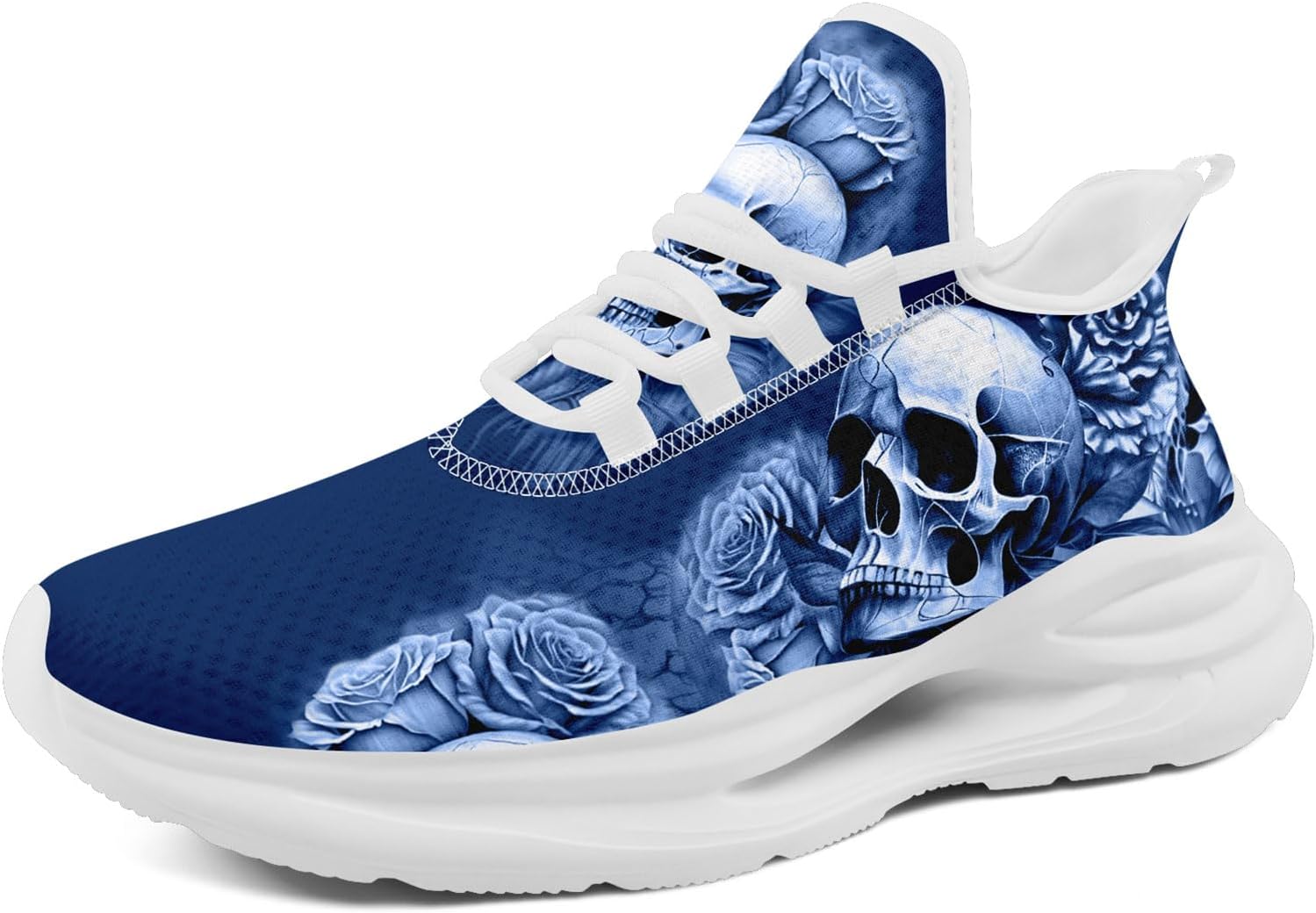 Кроссовки с черепом для мужчин и женщин, стильная элегантность, готические графические повседневные спортивные кроссовки для тенниса и тренировок Awsole, белый/синий
Кроссовки с черепом для мужчин и женщин, стильная элегантность, готические графические повседневные спортивные кроссовки для тенниса и тренировок Awsole, белый/синий