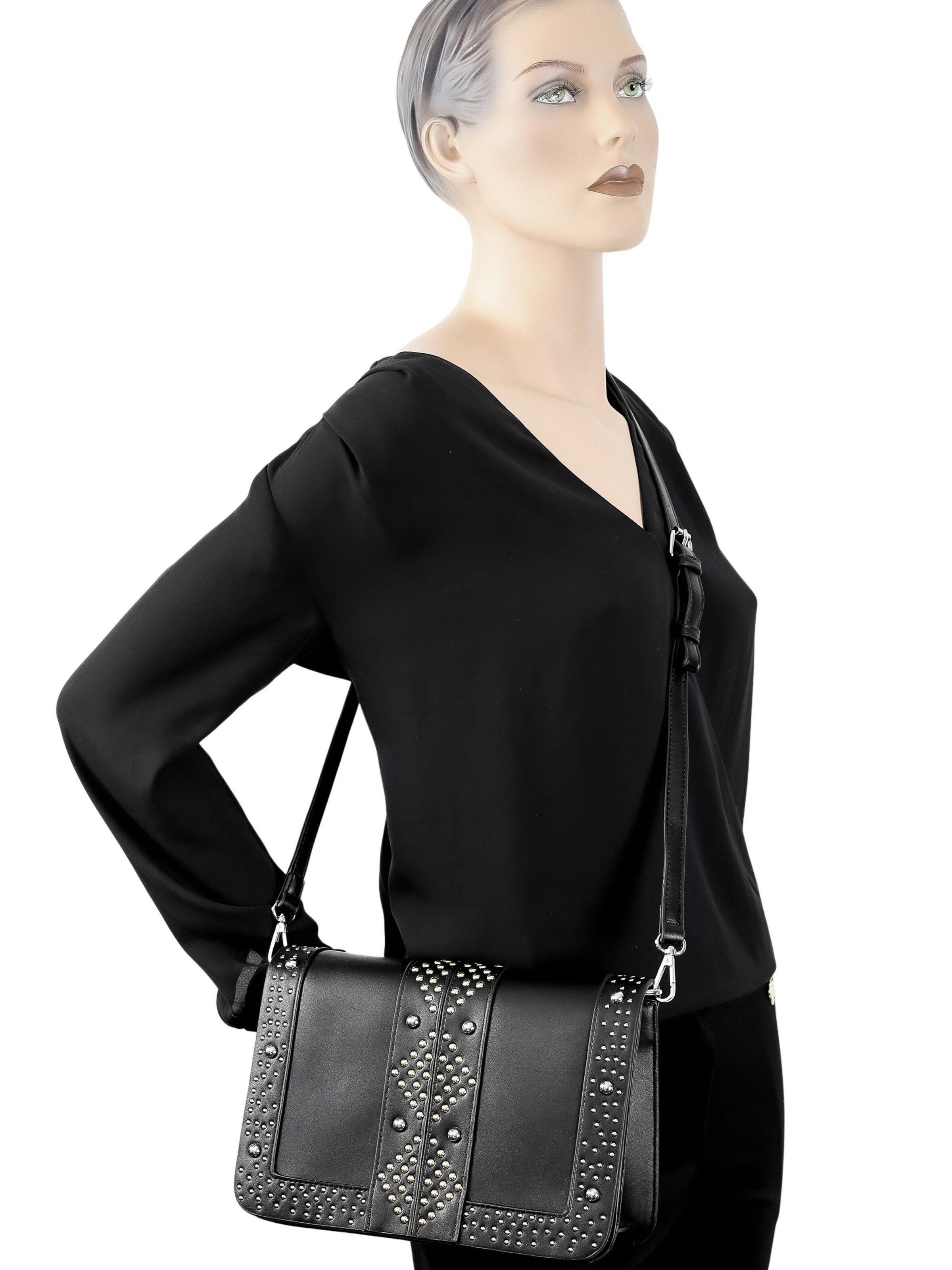 COLLEZIONE ALESSANDRO Сумка через плечо 'Rockie' в черном цвете
COLLEZIONE ALESSANDRO Сумка через плечо 'Rockie' в черном цвете