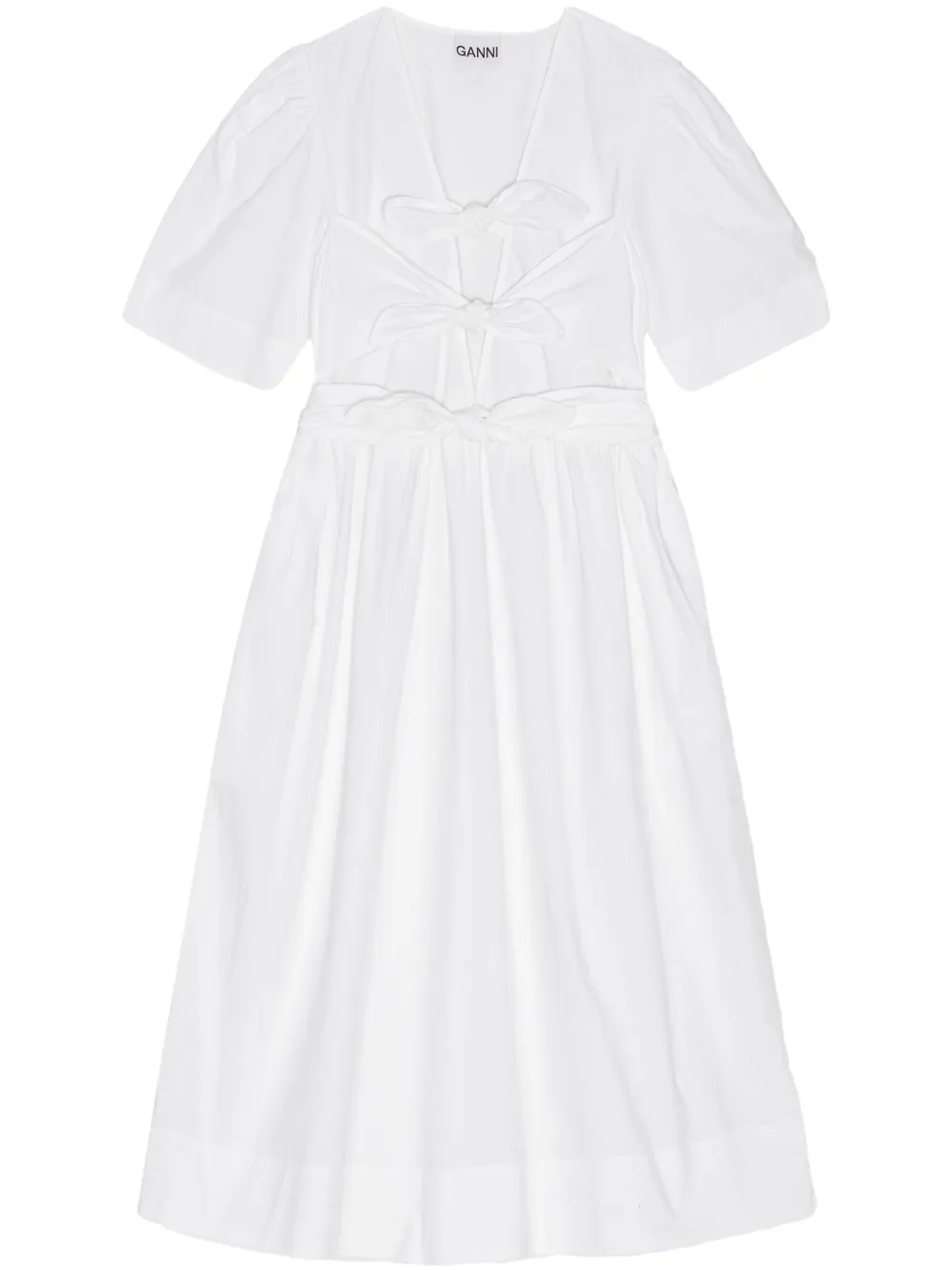 Платье с бантом GANNI, белый
Платье с бантом GANNI, белый
