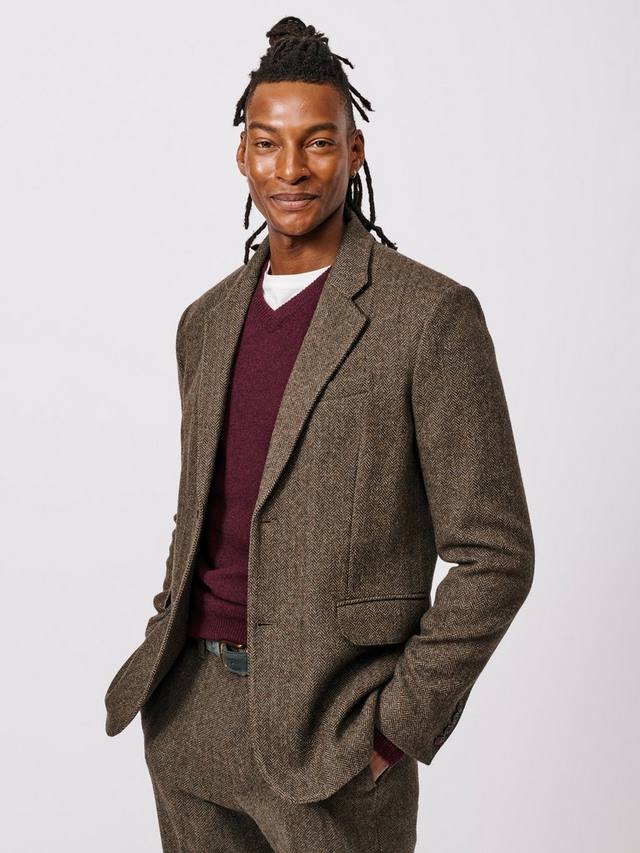 Pasmore Herringbone шерстяной пиджак Aubin, Green
Pasmore Herringbone шерстяной пиджак Aubin, Green