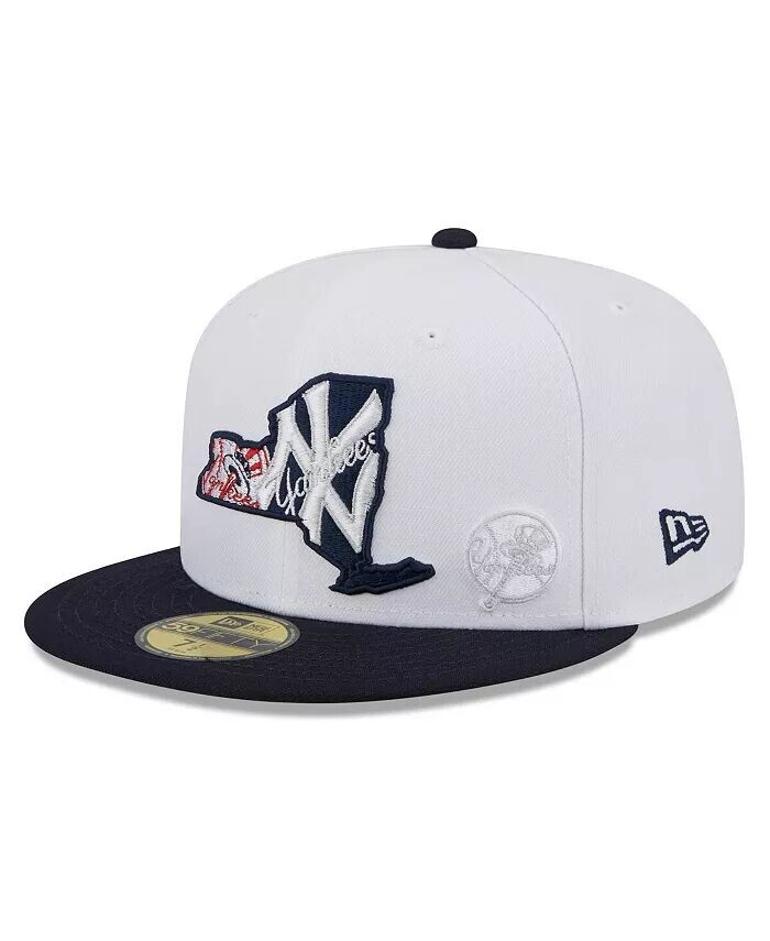 Мужская бело-темно-синяя приталенная шляпа New York Yankees State 59FIFTY New Era
Мужская бело-темно-синяя приталенная шляпа New York Yankees State 59FIFTY New Era