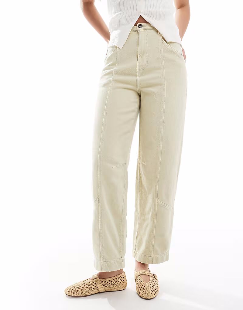 ASOS DESIGN выстиранные брюки-бочки со швами в цвете шалфея
ASOS DESIGN выстиранные брюки-бочки со швами в цвете шалфея