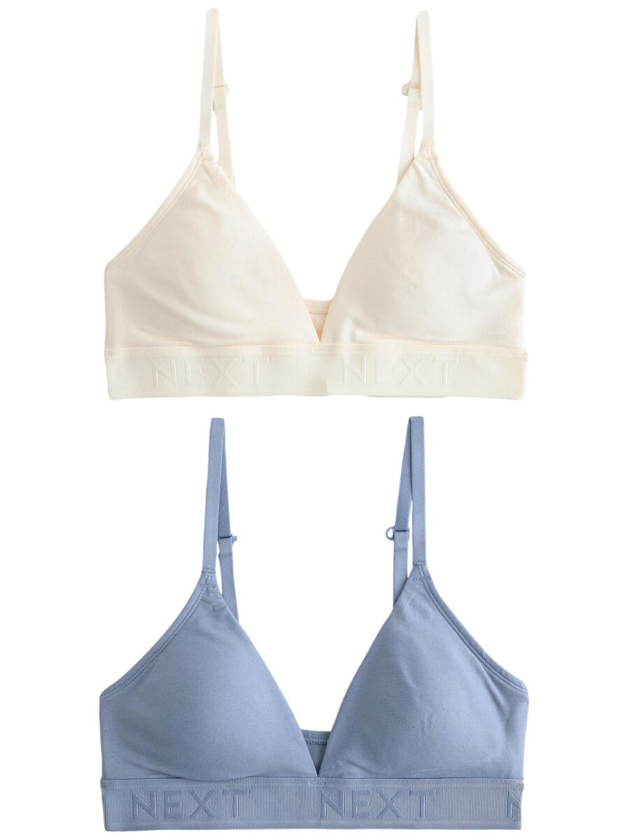 Треугольный бюстгальтер Next, цвет Cream/Dusty blue 
Треугольный бюстгальтер Next, цвет Cream/Dusty blue