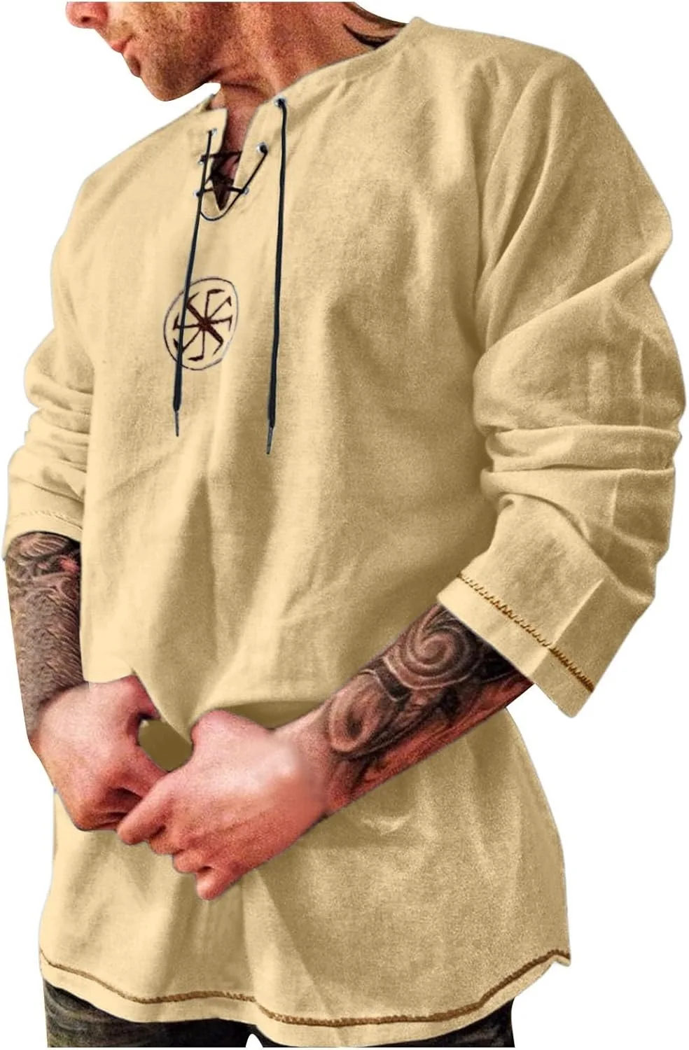 Мужская повседневная футболка с длинным рукавом и V-образным вырезом
Мужская повседневная футболка с длинным рукавом и V-образным вырезом