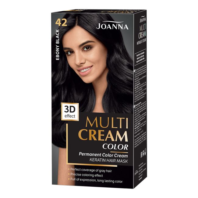 Мульти крем-краска для волос Joanna, цвет 42 ebony black
Мульти крем-краска для волос Joanna, цвет 42 ebony black